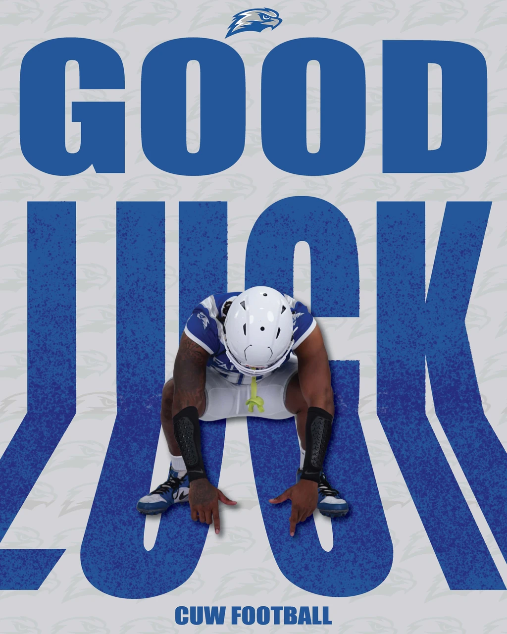 CUW Football Good Luck graphic