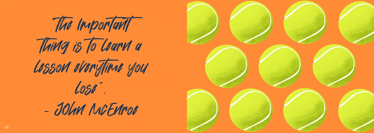 Tennis booklet — Closing Quote